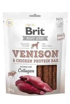 Brit Jerky Venison Protein Bar 200g Výprodej