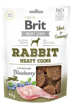 Brit Jerky Rabbit Meaty Coins 80g Levný
