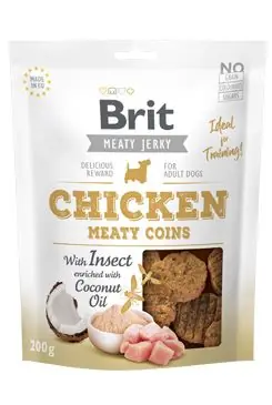 Brit Jerky Chicken with Insect Meaty Coins 200g Levný