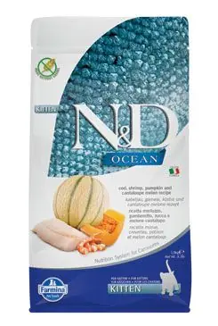 Akční Nabídka N&D OCEAN CAT Kitten Cod & Shrimp&Pumpkin&Melon 1,5kg