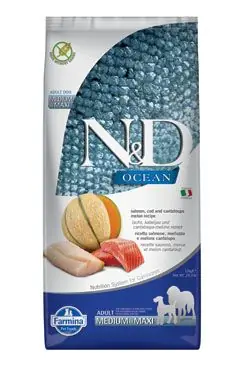 Přímo Od Výrobce N&D OCEAN DOG Adult M/L Salmon & Cod & Melon 12kg