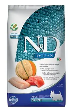 Vysoce Kvalitní N&D OCEAN DOG Adult Mini Salmon & Cod & Melon 800g