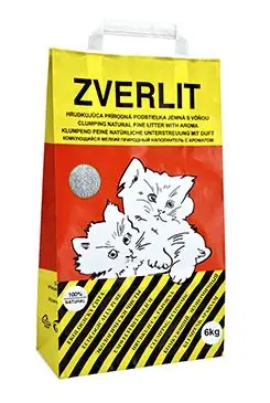 ZVERLIT červený hrubá s vůní Podestýlka kočka 6kg Akční Nabídka