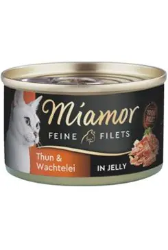 Sezónní Sleva Miamor Cat Filet konzerva tuňák+křepel. vejce želé100g