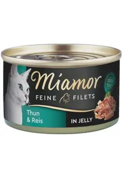 Vysoce Kvalitní Miamor Cat Filet konzerva tuňák+rýže v želé 100g
