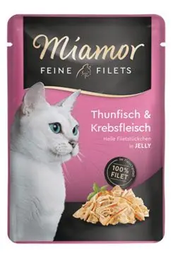 Miamor Cat Filet kapsa tuňák+krab v želé 100g Speciální Cena