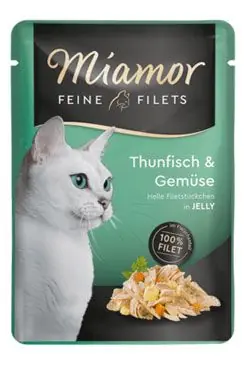 Rychlé Dodání Miamor Cat Filet kapsa tuňák+zelenina v želé 100g