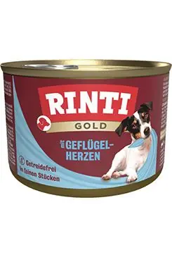 Rinti Dog Gold konzerva drůbeží srdíčka 185g Super Cena