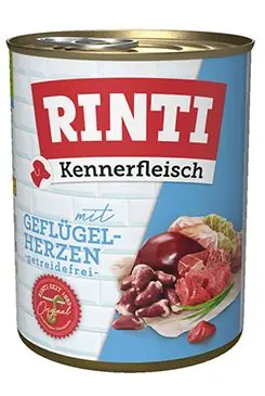 Rinti Dog Kennerfleisch konzerva drůbeží srdíčka 800g Levný