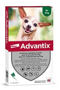 Advantix Spot On 1x0,4ml pro psy do 4kg (1 pipeta) Nakupujte Hned