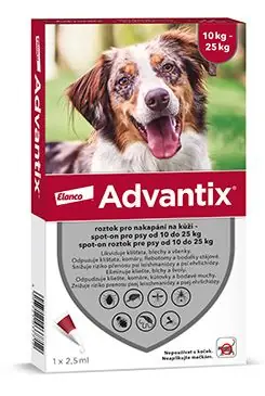 Advantix Spot On 1x2,5ml pro psy 10-25kg (1 pipeta) Nová Kolekce