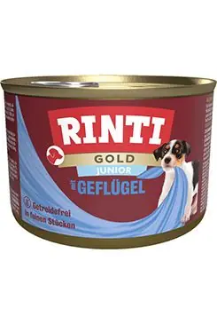 Rinti Dog Gold Junior konzerva drůbež 185g Sezónní Sleva