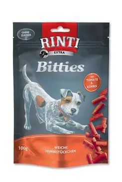 Nejlepší Cena Rinti Dog Extra Mini-Bits pochoutka rajče+dýně 100g