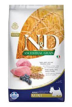 Dokud Zásoby Vydrží N&D LG DOG Adult Mini Lamb & Blueberry 2,5kg