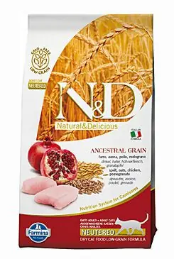 Autentický N&D LG CAT Neutered Chicken & Pomegranate 10kg