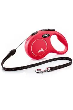 Vodítko FLEXI Classic NEW S lanko 8m/12kg červená Sleva