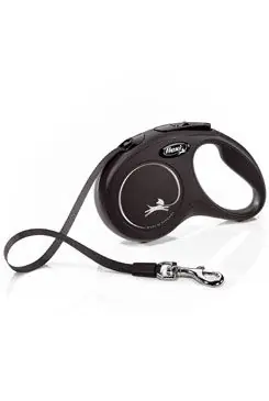 Vodítko FLEXI Classic NEW S pásek 5m/15kg černá Omezená Nabídka