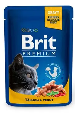 Nízká Cena Brit Premium Cat kapsa with Salmon & Trout 100g