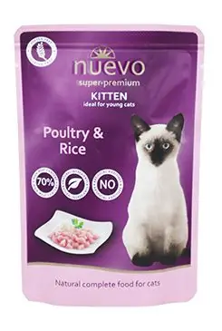 Výprodej Nuevo kotě kapsa drůbeží s rýží 85g