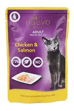 Nuevo kočka kapsa adult kuře a losos 85g Nakupujte Hned