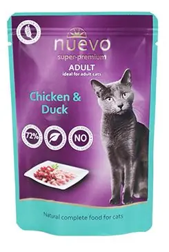 Nuevo kočka kapsa adult kuře a kachna 85g Odeslání Ihned