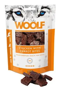 Originální WOOLF pochoutka chicken with carrot bites 100g
