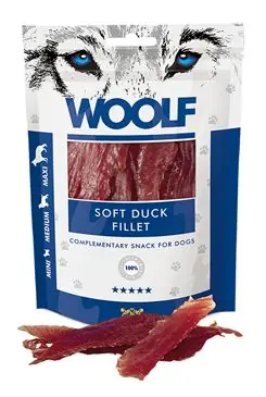 Výhodná Nabídka WOOLF pochoutka soft duck fillet 100g
