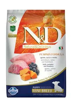 Víkendová Akce N&D Pumpkin DOG Puppy Mini Lamb & Blueberry 7kg