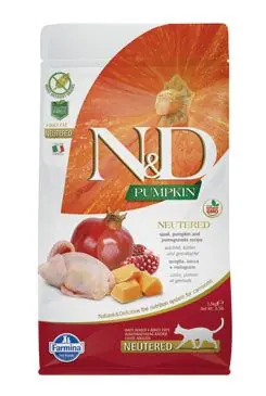 Objednat Nyní N&D Pumpkin CAT Neutered Quail & Pomegranate 1,5kg