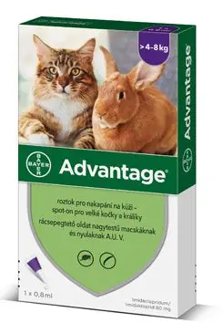Advantage pro velké kočky a králíky 80mg 1x0,8ml Omezená Nabídka