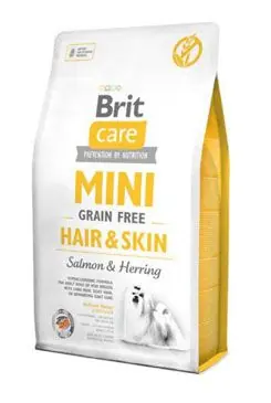 Nejlepší Cena Brit Care Dog Mini Grain Free Hair & Skin 7kg