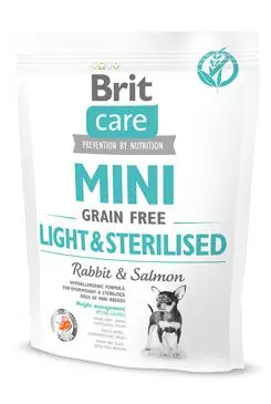Vysoce Kvalitní Brit Care Dog Mini Grain Free Light & Sterilised 400g