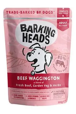 Časově Omezené BARKING HEADS Beef Waggington kapsička 300g