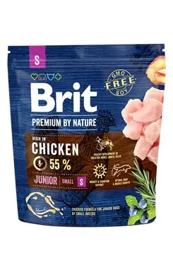 Brit Premium Dog by Nature Junior S 1kg Nová Kolekce