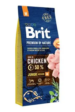 Brit Premium Dog by Nature Junior M 15kg Poslední Šance