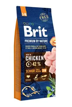 Výhodná Nabídka Brit Premium Dog by Nature Senior S+M 15kg