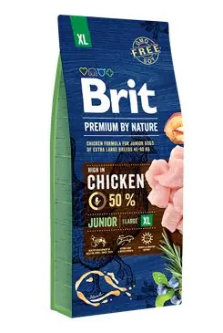 Finální Výprodej Brit Premium Dog by Nature Junior XL 15kg