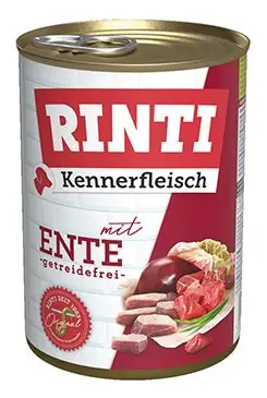 Rinti Dog Kennerfleisch konzerva kachní srdce 400g Ověřený