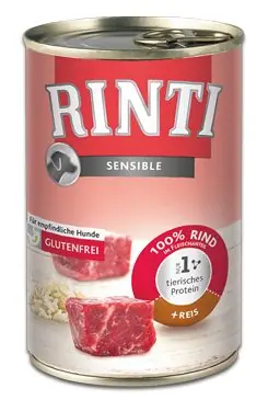 Originální Rinti Dog Sensible konzerva hovězí+rýže 400g