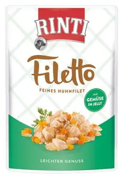 Přímo Od Výrobce Rinti Dog Filetto kapsa kuře+zelenina v želé 100g