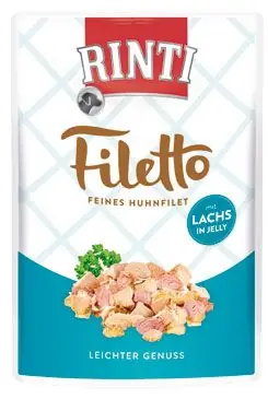 Rinti Dog Filetto kapsa kuře+losos v želé 100g Časově Omezené