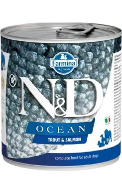 Nejprodávanější N&D DOG OCEAN Adult Trout & Salmon 285g