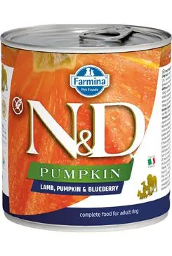 N&D DOG PUMPKIN Adult Lamb & Blueberry 285g Poslední Šance