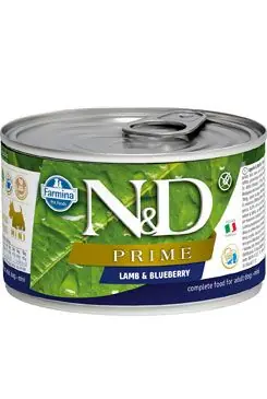 Novinka N&D DOG PRIME Adult Lamb & Blueberry Mini 140g