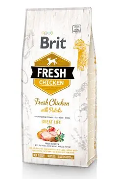 Nakupujte Hned Brit Fresh Dog Chicken & Potato Adult Great Life 2,5kg