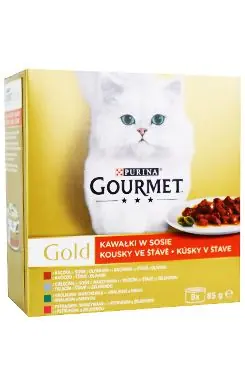 Gourmet Gold Mltp konz. kočka kousky ve šť.zelen.8x85g Přímo Od Výrobce