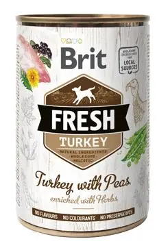 Brit Fresh Dog konz Turkey with Peas 400g Aktuální