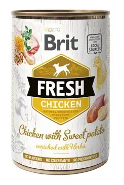 Brit Fresh Dog konz Chicken with Sweet Potato 400g Super Cena