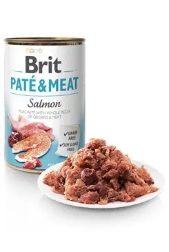 Nakupujte Hned Brit Dog konz Paté & Meat Salmon 800g