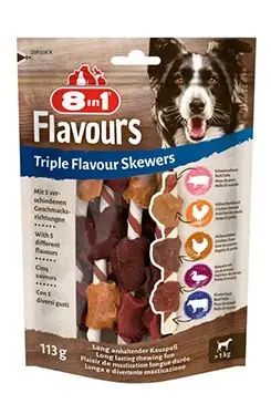 Pochoutka 8in1 Triple Flavour skewers (6ks) Nakupujte Hned